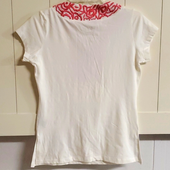 Willie Smith Pink & WHITE EMBROIDERED TUNIC - Picture 2 of 3